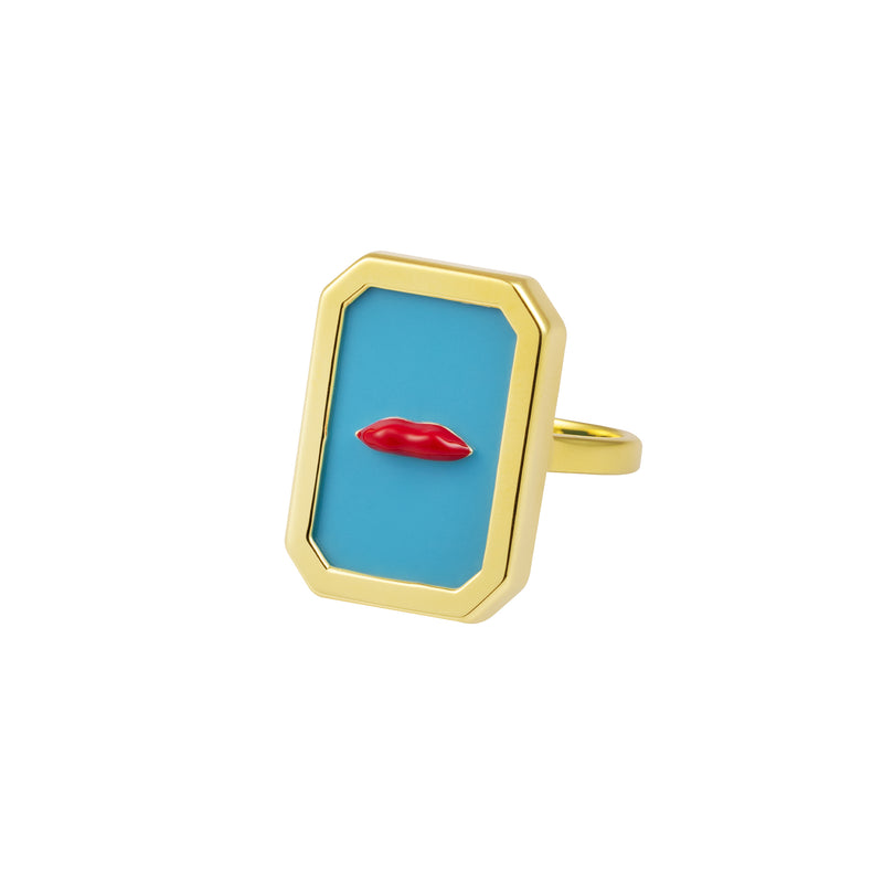 Turquoise lips  ring