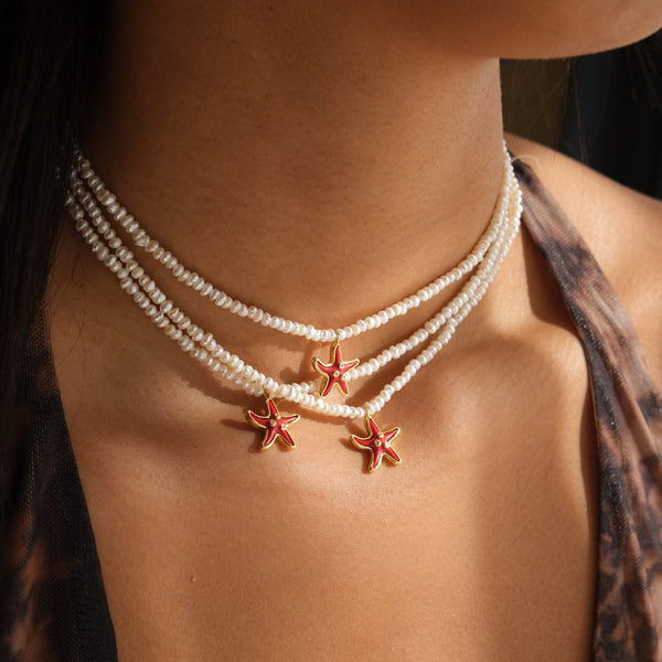 Starfish Pearl Necklace