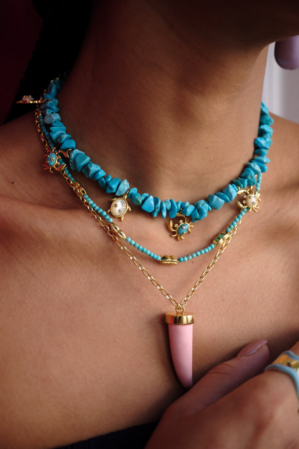 Turquoise Kiss Me necklace