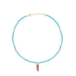 Turquoise Necklace with Fang
