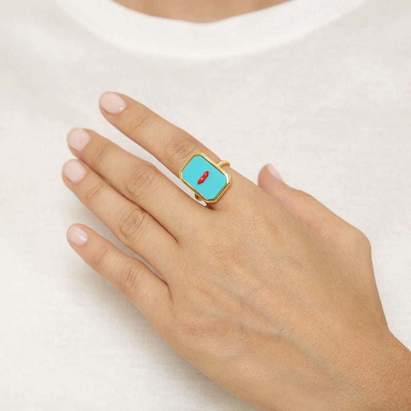 Turquoise lips  ring